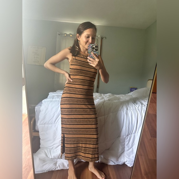 Striped Midi Dress - Picture 1 of 2